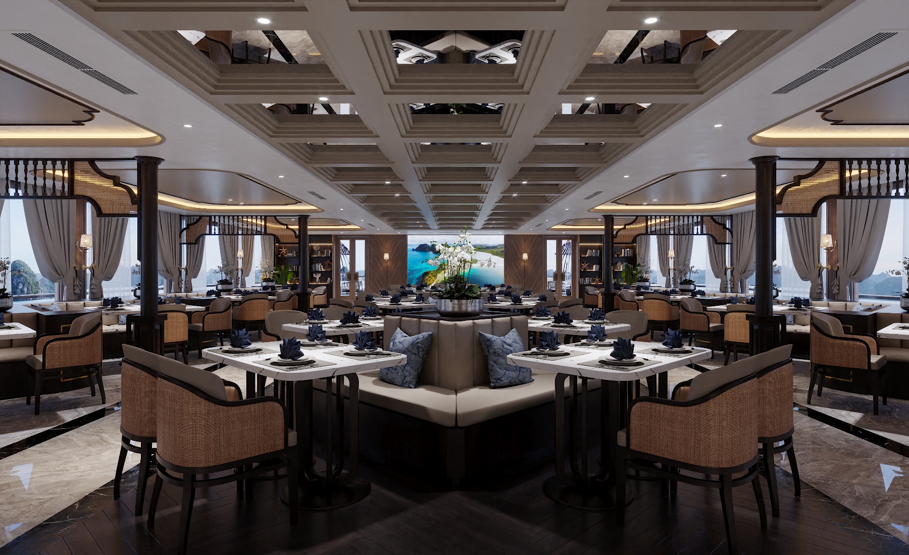 Du thuyền thăm vịnh Hạ Long trong ngày Ambassador Day Cruise 02 Du thuyền thăm vịnh Hạ Long trong ngày Ambassador Day Cruise 02