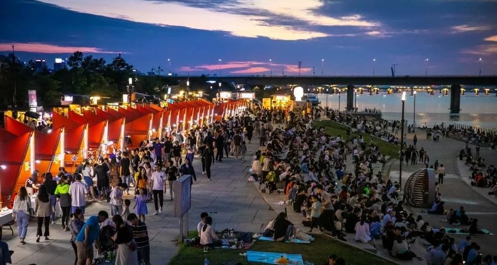 Chợ đêm Yeouido, Seoul, Hàn Quốc